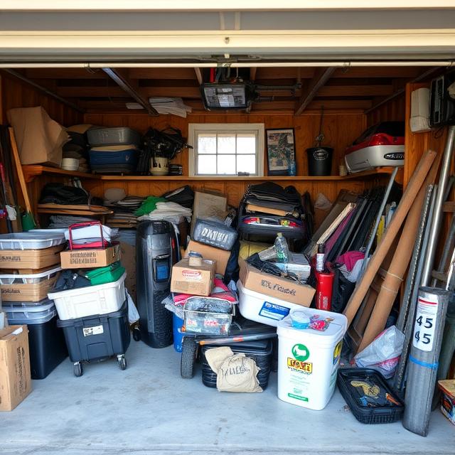Garage cleanout before